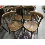 Four bentwood chairs.