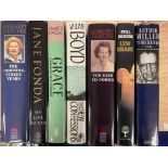 7 signed autobiographyâ€™s including Margaret Thatcher, Jane Fonda, Grace Kelly, William Boyd, Lew