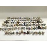 A collection of over 100 thimbles.