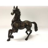 Heavy bronze figure of a stallion