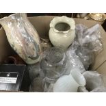 A box containing a collection of glass, ceramics and other oddments - NO RESERVE