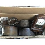 A box containing clocks for restoration. (a lot)