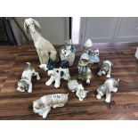 10 Lladro figures mostly animals