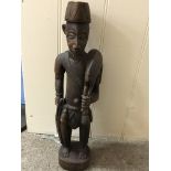 Good 19th century carved wooden colonial figure of a huntsman from Kenya