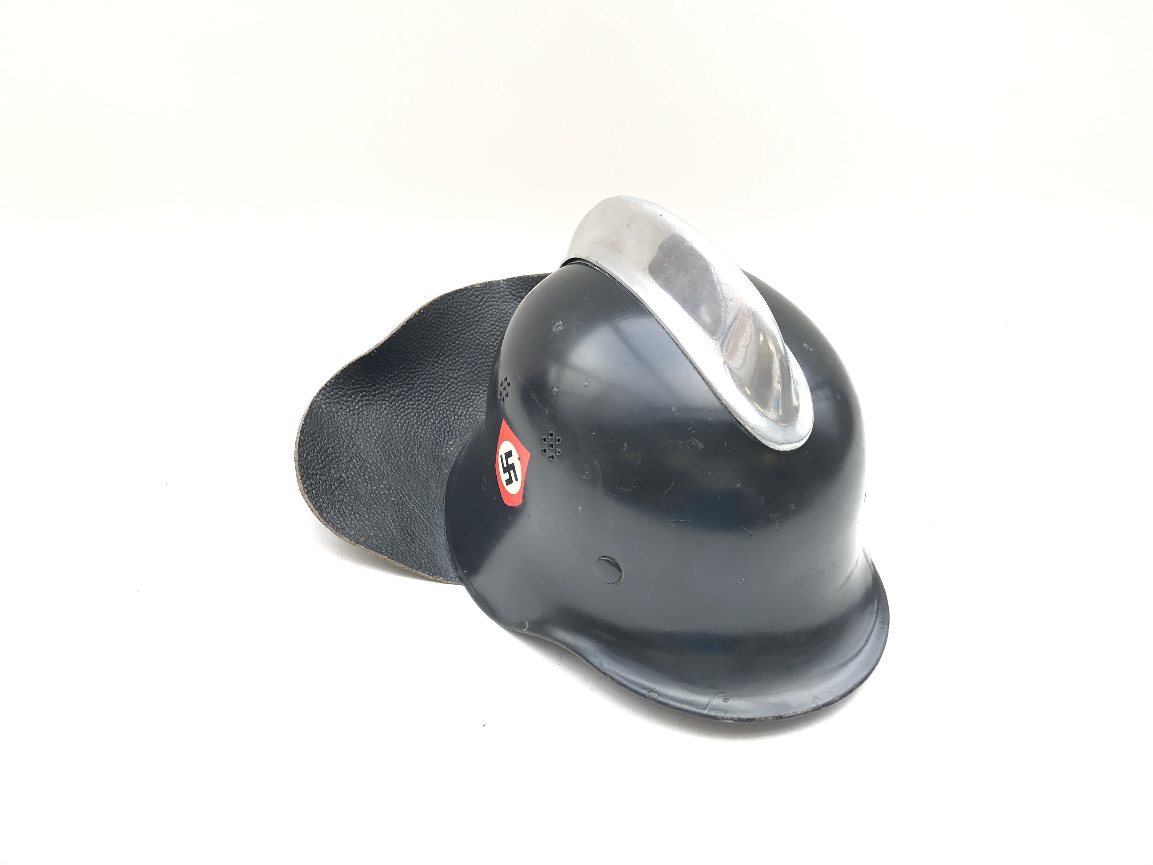3rd Reich Fire Service Helmet with Leather Nape Pr