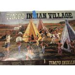 A Boxed Timpo Indian Village. (Box is Worn).