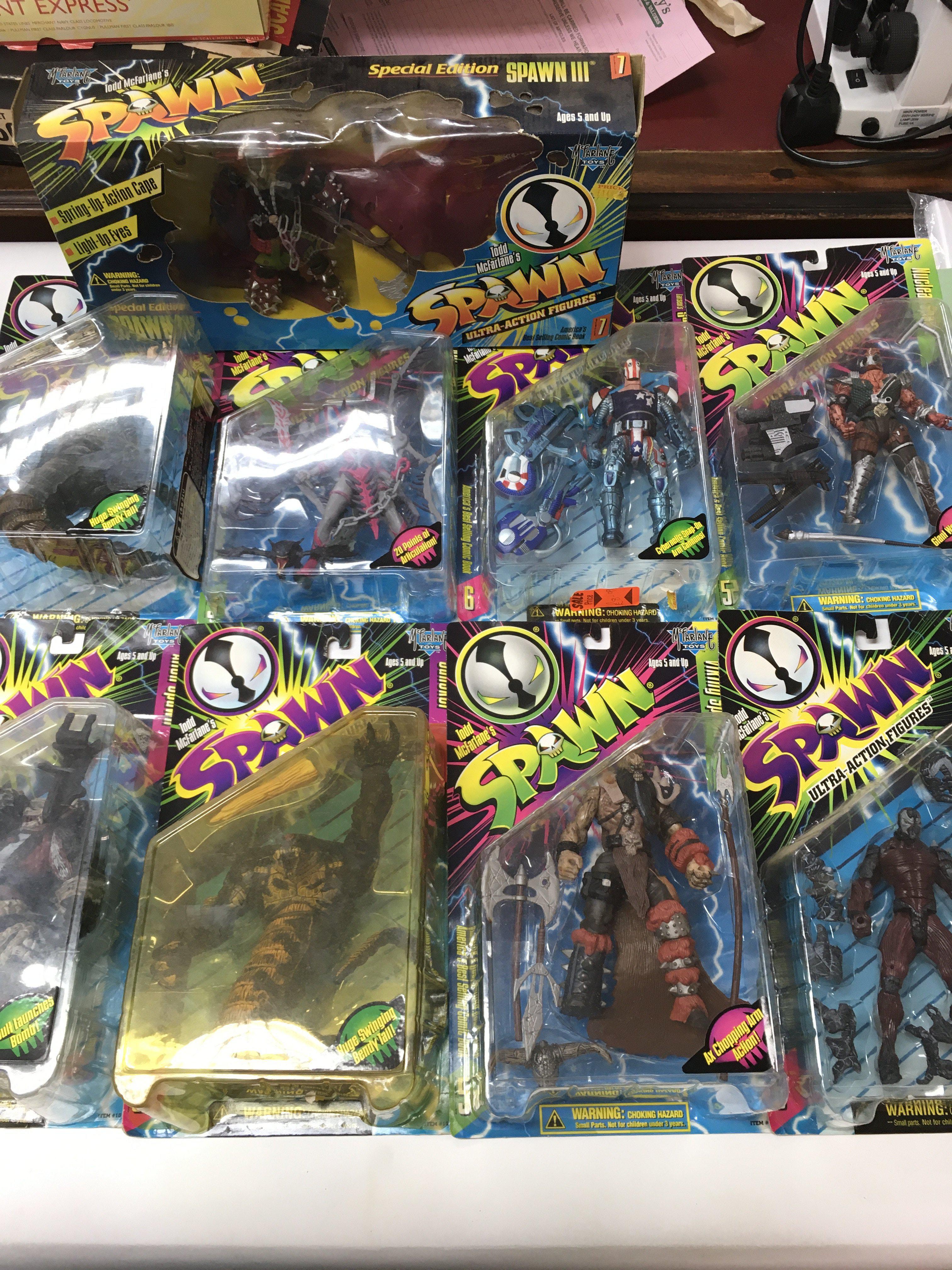 A Collection of Mcfalane Spawn Figures All Carded.