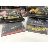 5 X Boxed Slot Racing Cars including 2 x Fly Car Models. SCX And Scalextric Opel Vectra and Ford