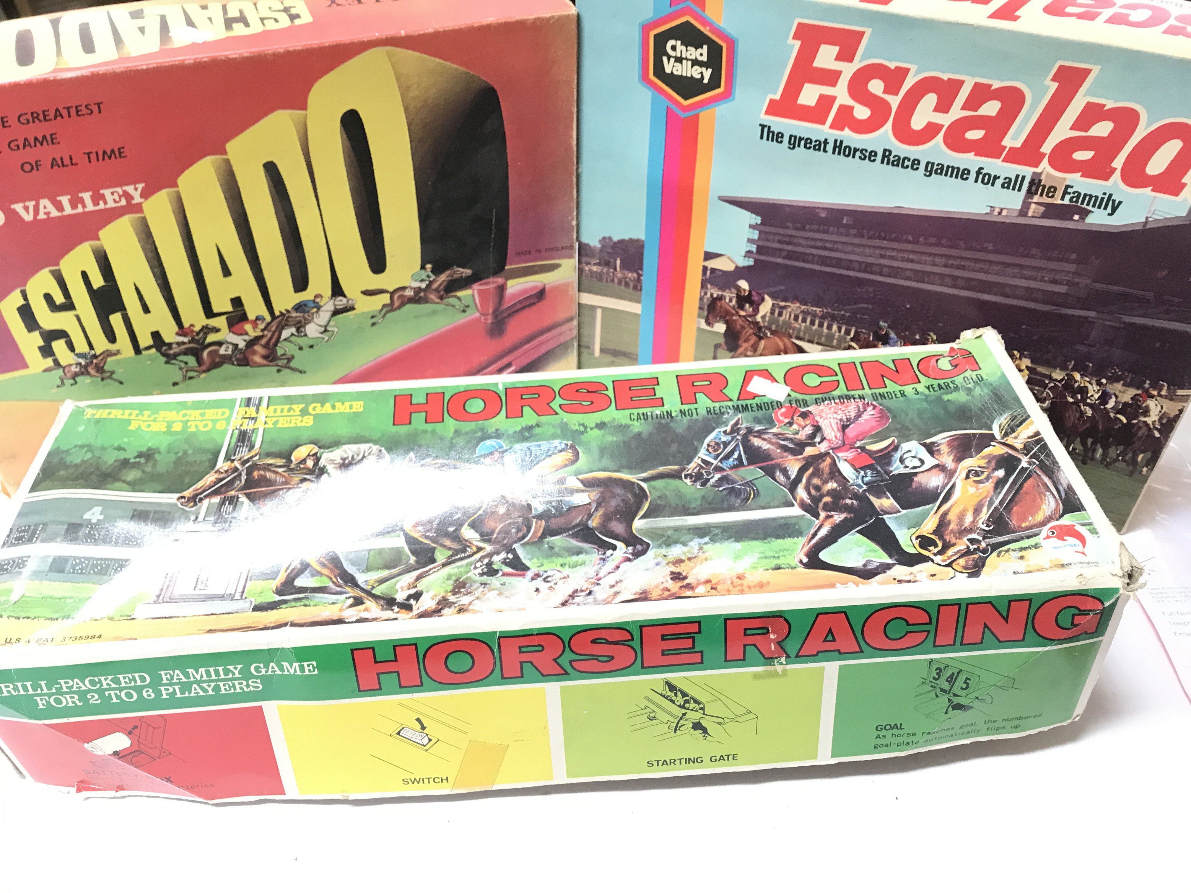 2 X Chad Valley Escalade Games and a Shinsei Horse Racing Game.(3)