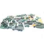 A collection of playworn military Diecast vehicles