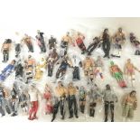 A box Containing a Collection of WWE Figures.