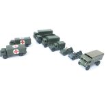 A Collection of Dinky Military Vehicles including 2x Military Ambulances.2 X Austin Champs. A