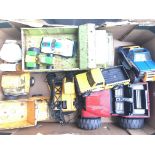 A Box Containing a Collection Of Loose playworn Tonka and Big Buddy toys - NO RESERVE