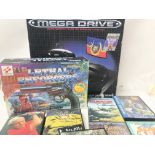 A Boxed Sega Mega Drive with a Large Collection of