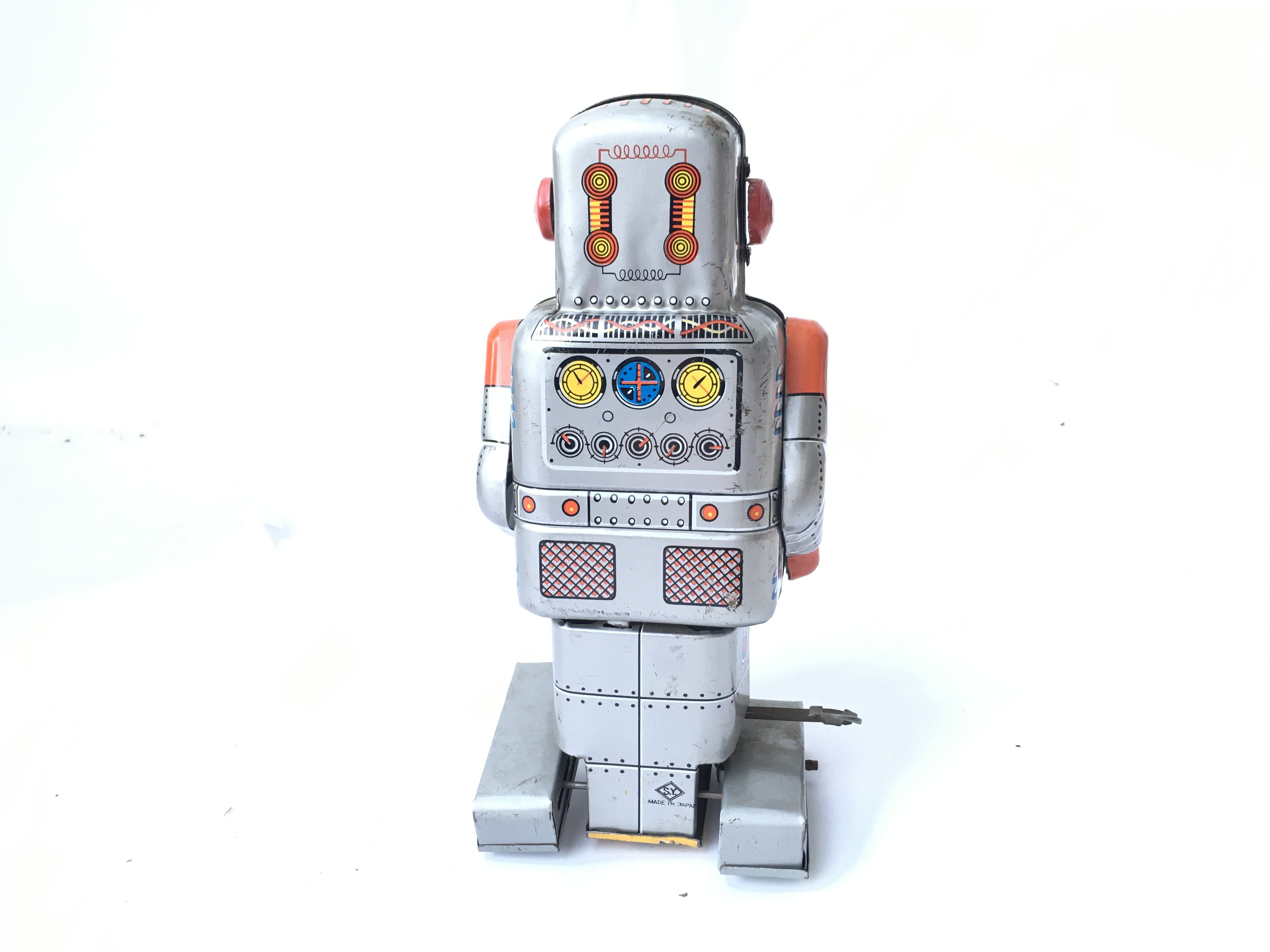 A Japanese tin plate wind up robot. - Image 3 of 4