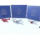 3 X Boxed Oxford Diecast Aircraft including De Hav