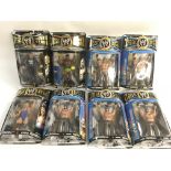 8 x various WWE wrestling figures. Boxed. No reser