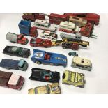 A Box Containing a Collection of Playworn Dinky. Corgi. Tri-ang Die-Cast.