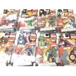 A Box Containing a Collection of Marvel Legend Figures and X-Men Figures.