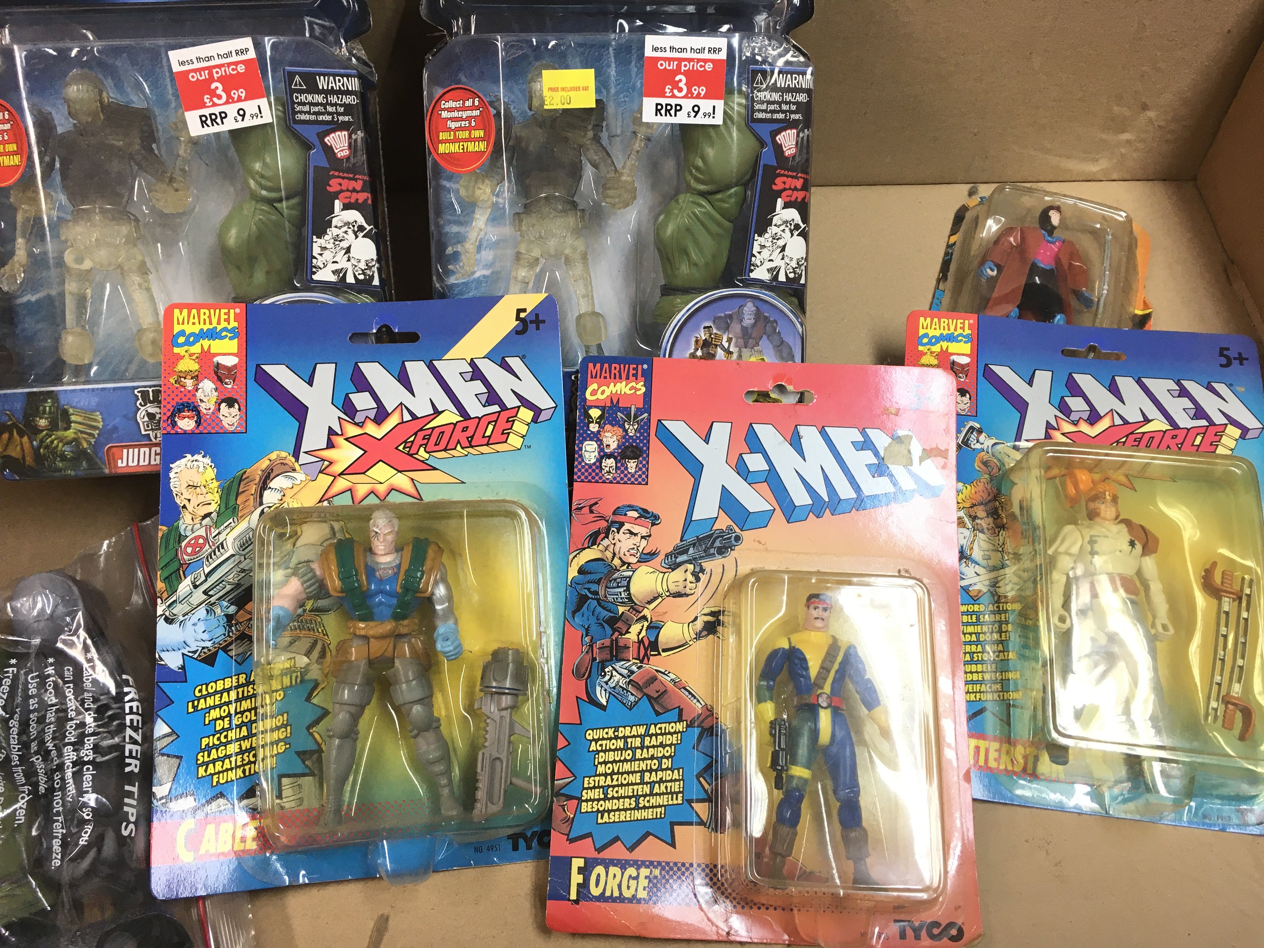 A Box Containing a Collection of Legendary Comic Book Hero Figures. X-Men and Judge Dredd. - Image 3 of 3