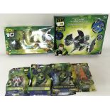 Collection of various Ben 10 toys including carded