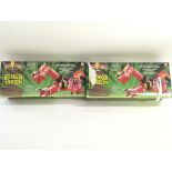 Pair of boxed power rangers red dragon thunderzord