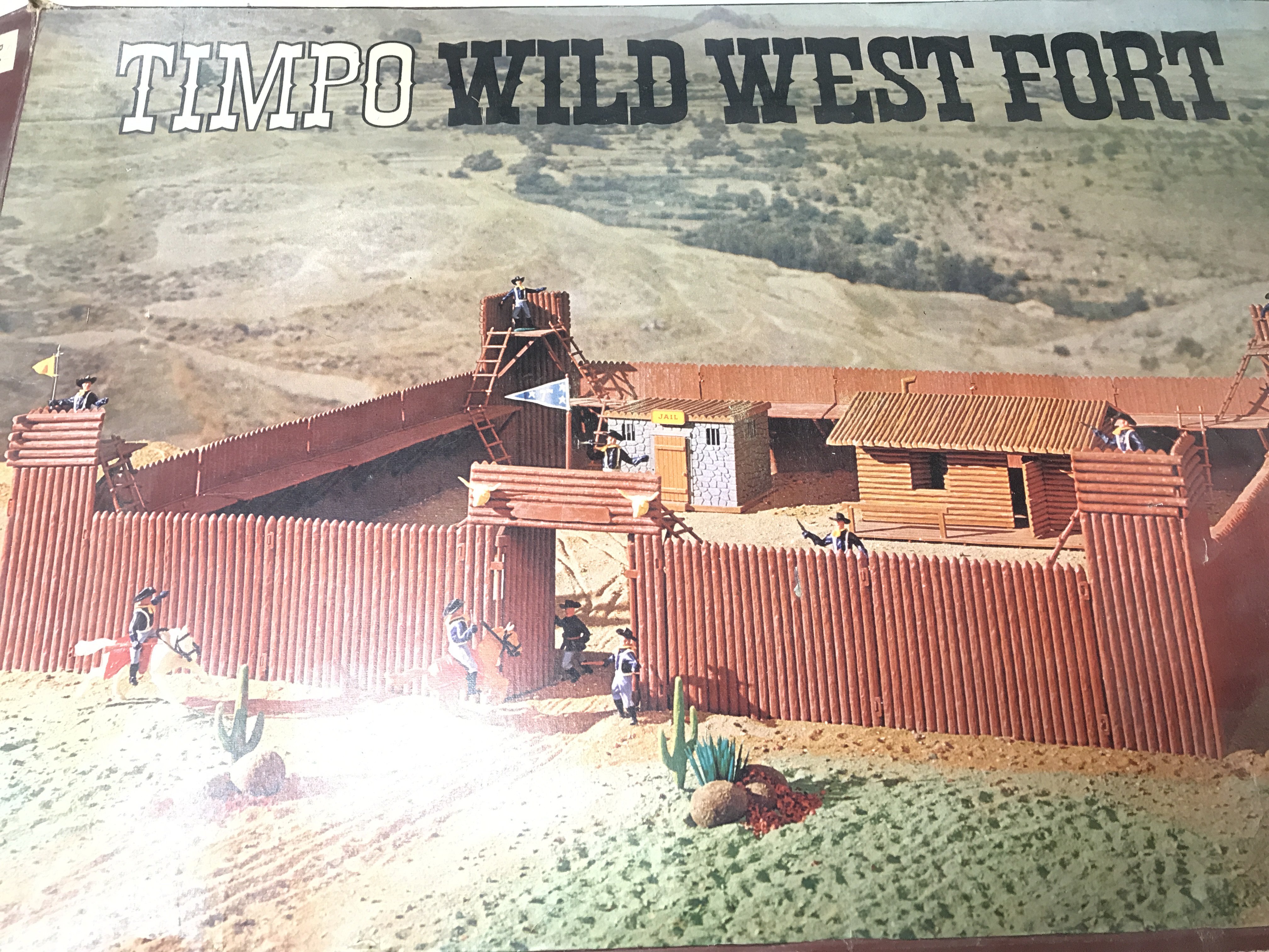 A Boxed Timpo Wild West Fort.Box is worn.#259.