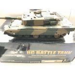 A Remote Controlled Battle Tank with Automatic Electric Gun System. Boxed - NO RESERVE