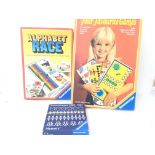 3 Board Games including Alphabet Race.Memory and F