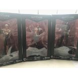 3 x Witcher Wild Hunt Figures boxed including Cirilla Fiona Ellen Rhiannon. Tris's Merigold and