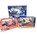 3 X Boxed Maisto Bikes Including Yamaha 2009.Ducat