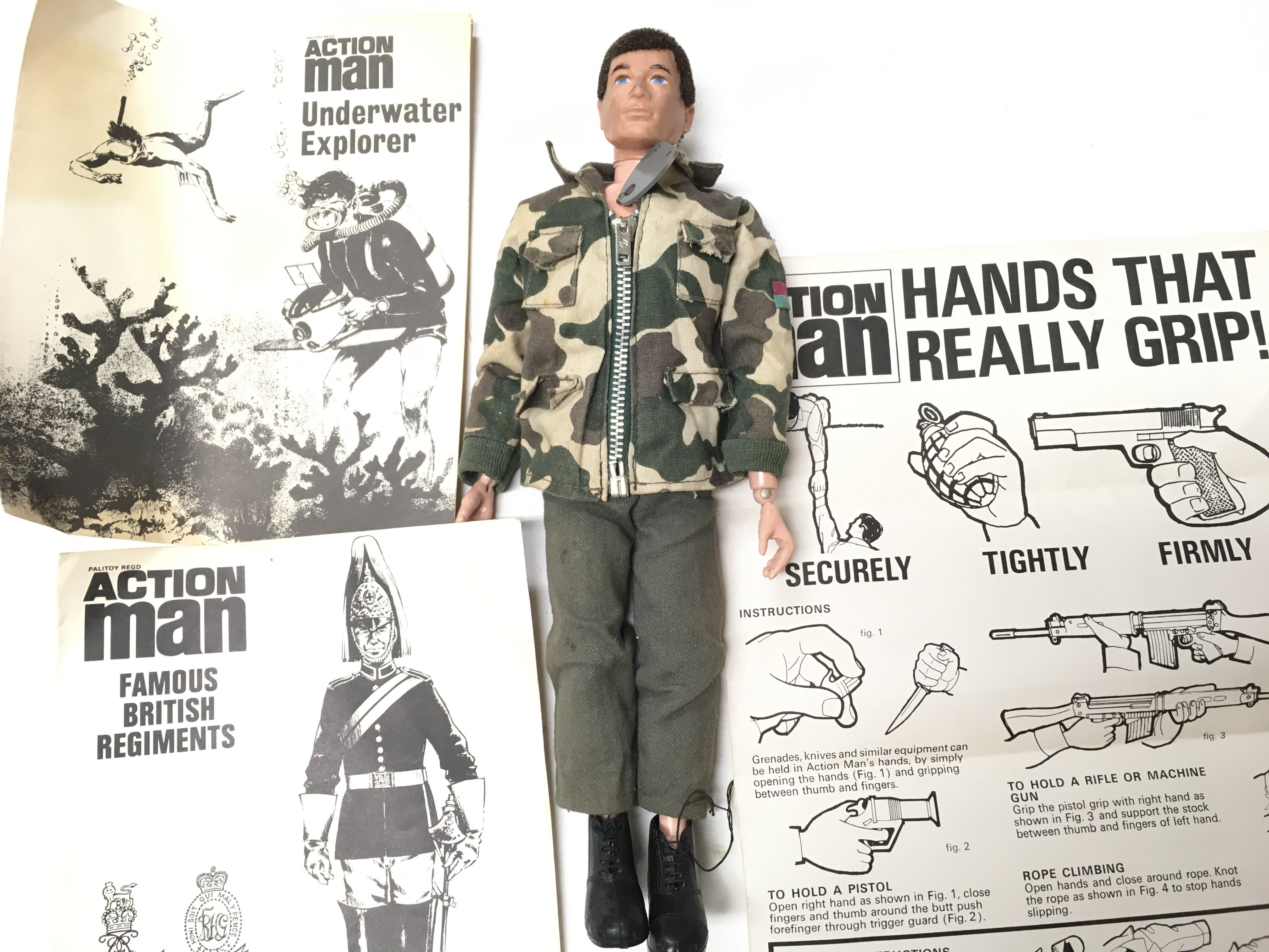 A Vintage Talking Action Man (a/f) with Various Leaflets. - Image 2 of 2