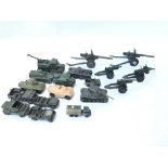 A Collection of Military Vehicles and Field Guns. Including Dinky. Britain’s. Etc.(M13 B) - NO