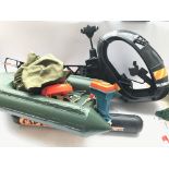 A Vintage Action Man Coper ( Parts Missing) and a Dingy with motor - NO RESERVE