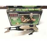 A Vintage Boxed Star Wars Speeder Bike Vehicle.(Speed Flaps Missing)