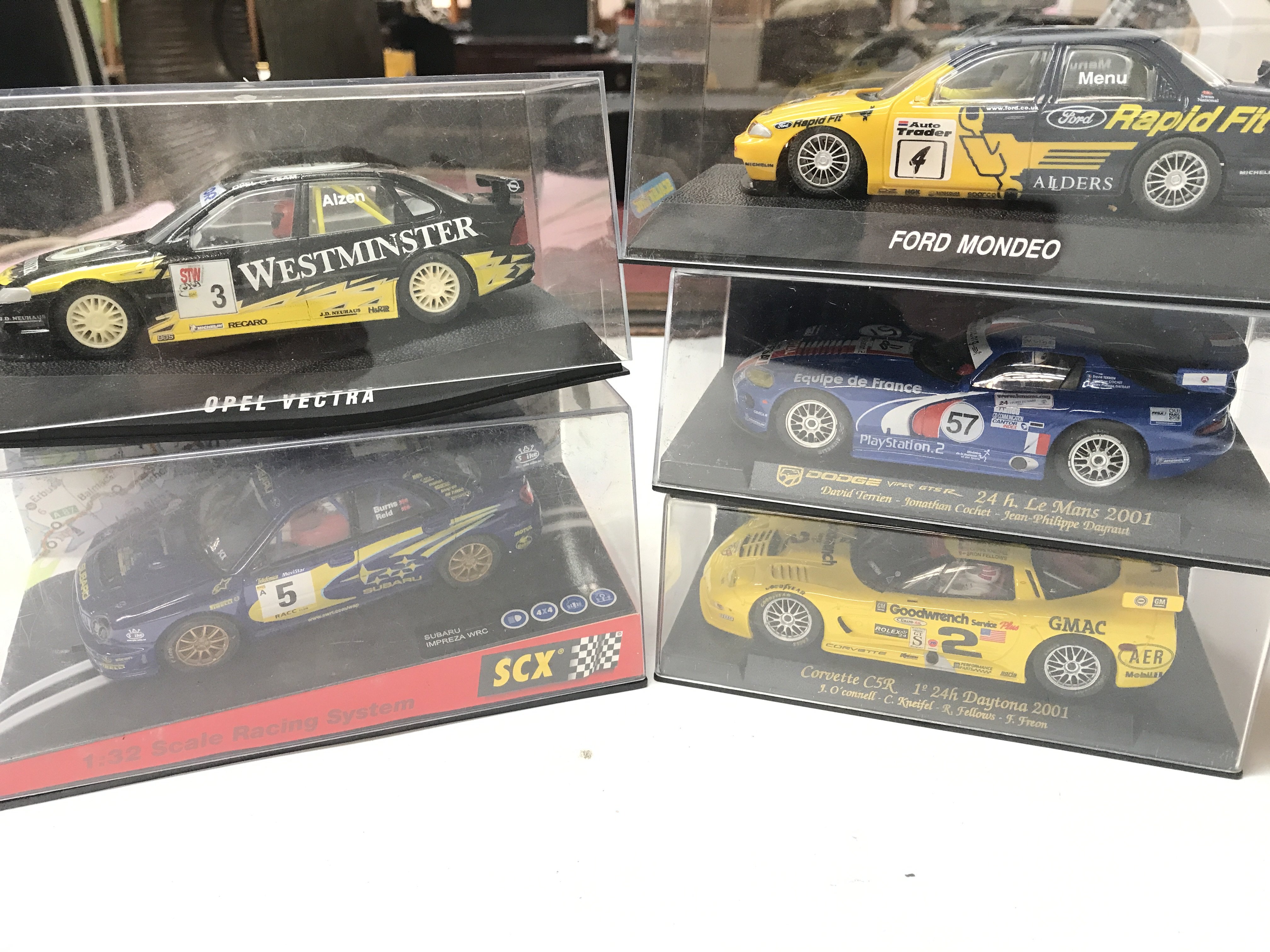 5 X Boxed Slot Racing Cars including 2 x Fly Car Models. SCX And Scalextric Opel Vectra and Ford - Image 3 of 3