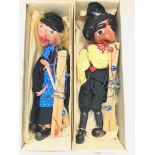 2 X Pelham Puppets including a Pirate and a Witch. Boxed - NO RESERVE