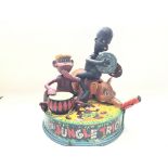 A Jungle Trio Linemar Japan Battery Operated vintage Tin Plate toy (Seen working).