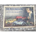 An Original Marklin Auto-Baukasten Box. With small tin of nuts and bolts.