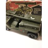 A Boxed Cherilea Combat Jeep With Box. Parts Missing. And a Motor bike with sidecar.(2)