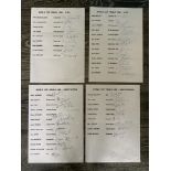 USA + South Africa 1998 World Cup Football Autographs: USA + South Africa team sheets signed on