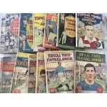 Pre War Topical Times Football Annuals: From 25/26 to 39/40 only lacking 26/27. Mainly in good