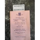 1963 FA Cup Final Programme Of Arrangements: Manchester United v Leicester City issued to Maurice