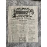 1935 FA Cup Final Football Song Sheet: Large sheet issued by the Daily Chronicle for the West Brom v