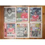 2005 Newspapers Relating To George Bests Death: All different newspapers with 2 from The Irish Daily