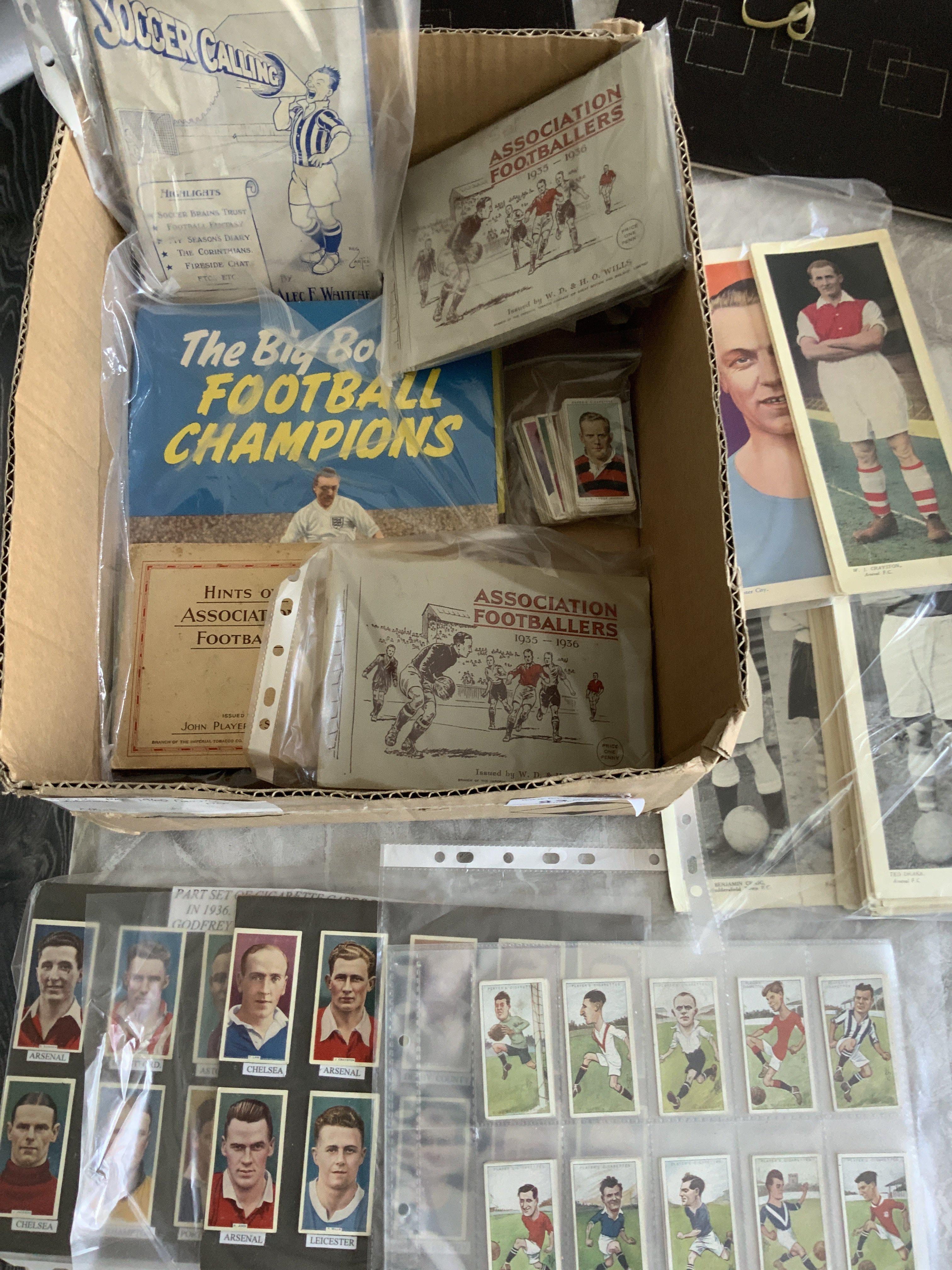 Pre 1960 Football Memorabilia: Quantity of cards from Godfrey Philips, John Player, Topical Times