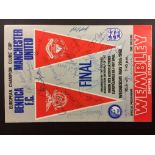 1968 European Cup Final Signed Programme: Benfica v Manchester United dated May 29th 1968. Signed by