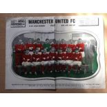 1965 Manchester United Colour Photo: Team group by the Manchester Evening News in the form of a