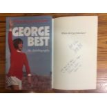 1980 George Best Signed Football Book: An Autobiography by Graeme Wright and George Best. Hardback