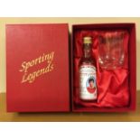 George Best Boxed Minature Scotch Whiskey: Flower of Scotland malt from the Sporting Legends Range